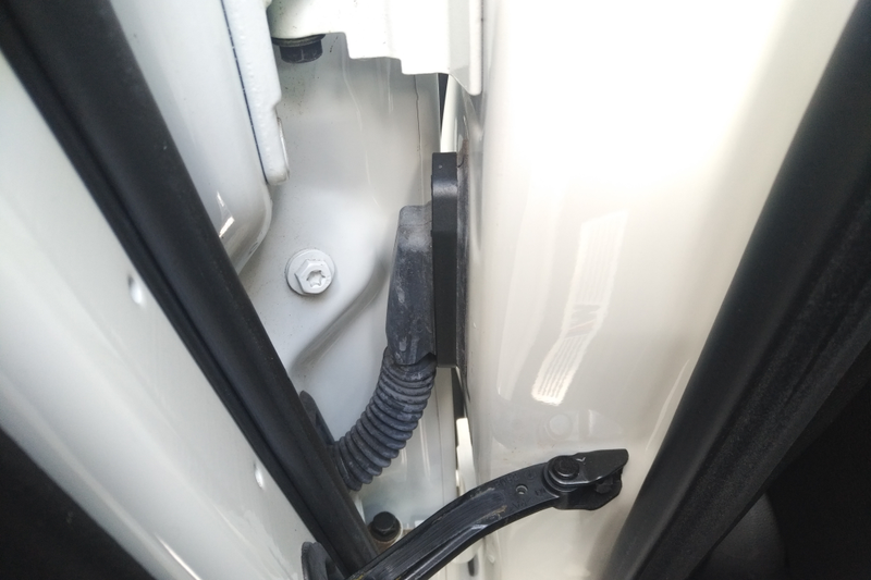 I missed a little bit just under the top hinge on the door.